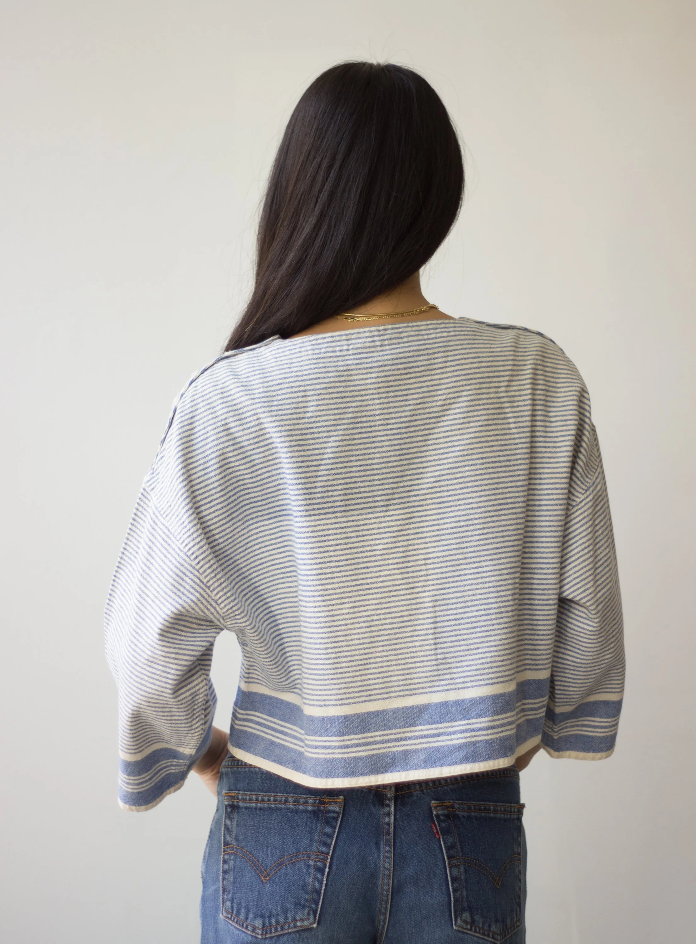 1980s Liz Claiborne Striped Crop Top — Wayward Collection